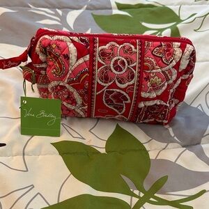 Vera Bradley Red Paisley Cosmetic Bag